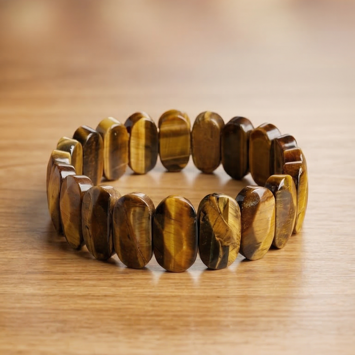 Tiger Eye Flat Beaded Bracelet - view 3