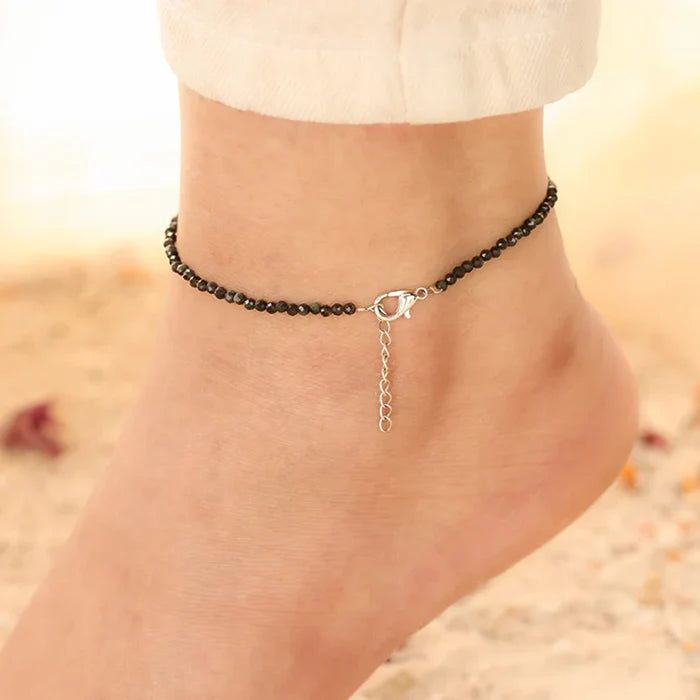 Tiger Eye Garnet, Red Garnet and Black Tourmaline Anklet Combo for Protection - view 3