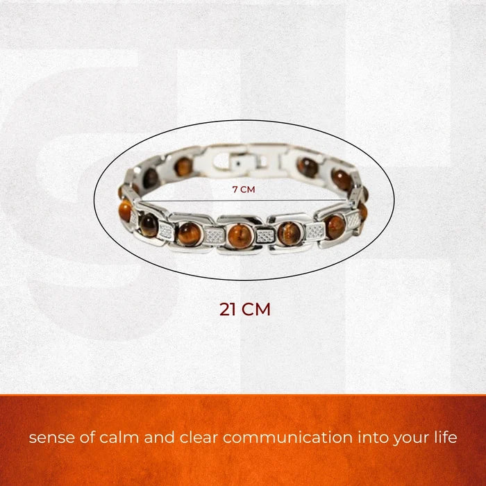 Tiger Eye Link Chain Bracelet - view 2