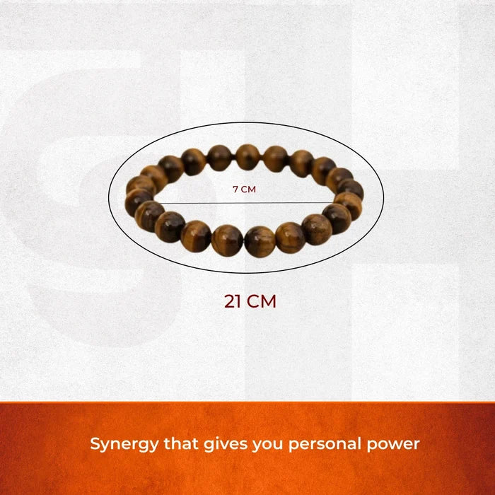 Tiger's Eye, Pyrite & Black Obsidian Triple Protection Wealth Bracelet - view 3