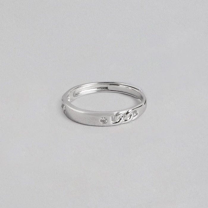 Timeless 925 Sterling Silver Womens Ring (Adjustable)