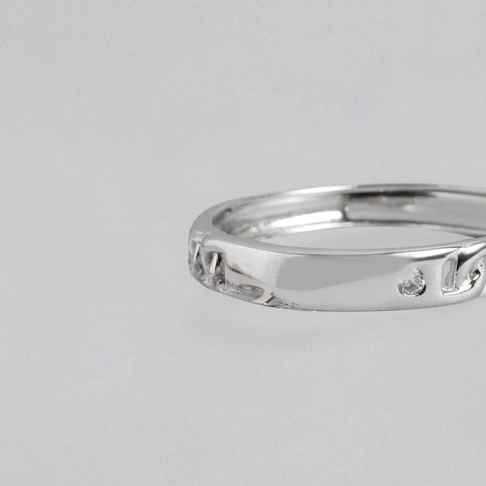 Timeless 925 Sterling Silver Womens Ring (Adjustable)