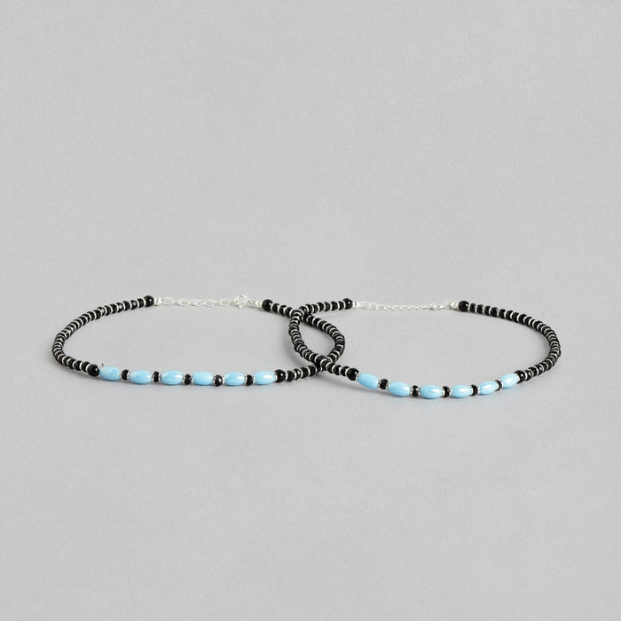 Timeless Elegance Rhodium Plated 925 Sterling Silver Anklet