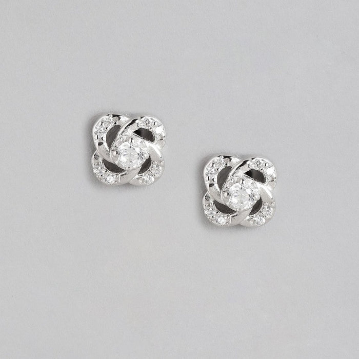 Timeless Floral Rhodium-Plated Brilliance 925 Sterling Silver Jewelry Set