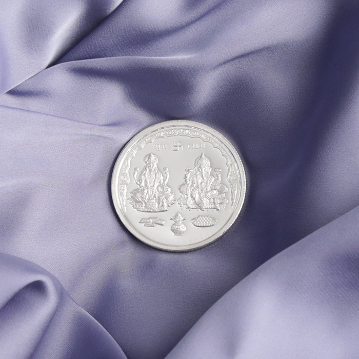 Timeless Lakshmi and Ganesha 999 Fine Silver Coin