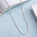 Timeless Rhodium-Plated Linked Chain 925 Sterling Silver Men's Necklace