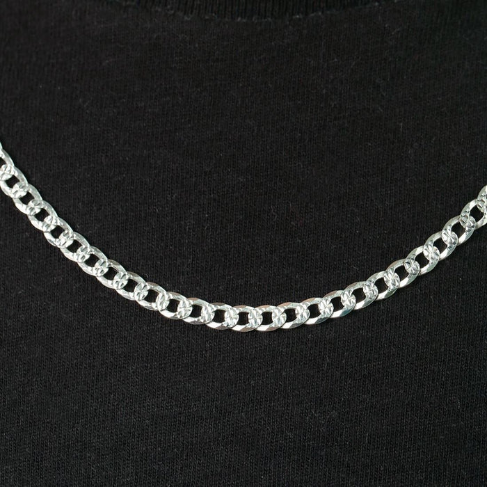Timeless Rhodium-Plated Linked Chain 925 Sterling Silver Men's Necklace