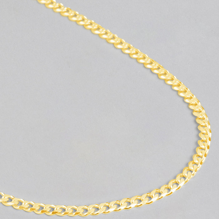 Timeless Silver Linkage 925 Sterling Silver Gold-Plated Chain for Him