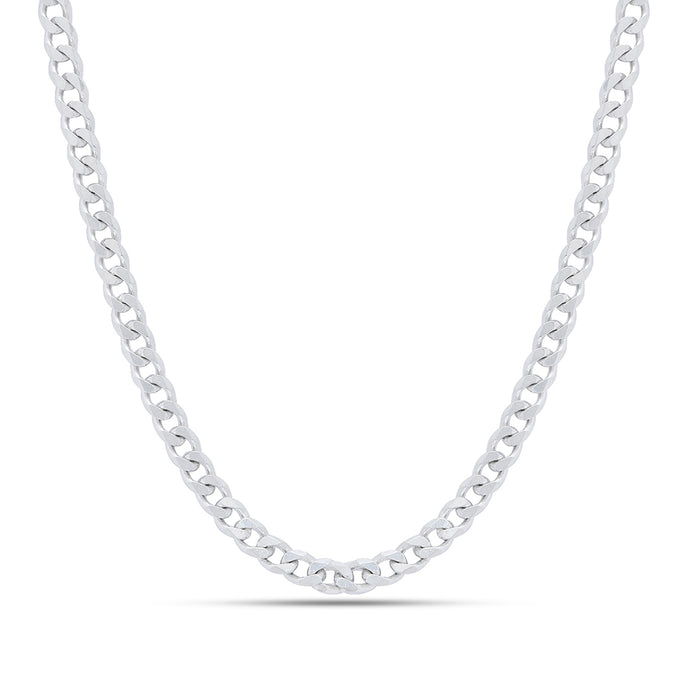 Timeless Silver Linkage 925 Sterling Silver Rhodium-Plated Chain for Him
