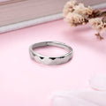 Timeless Simplicity Rhodium-Plated 925 Sterling Silver Men's Band Ring (Adjustable)