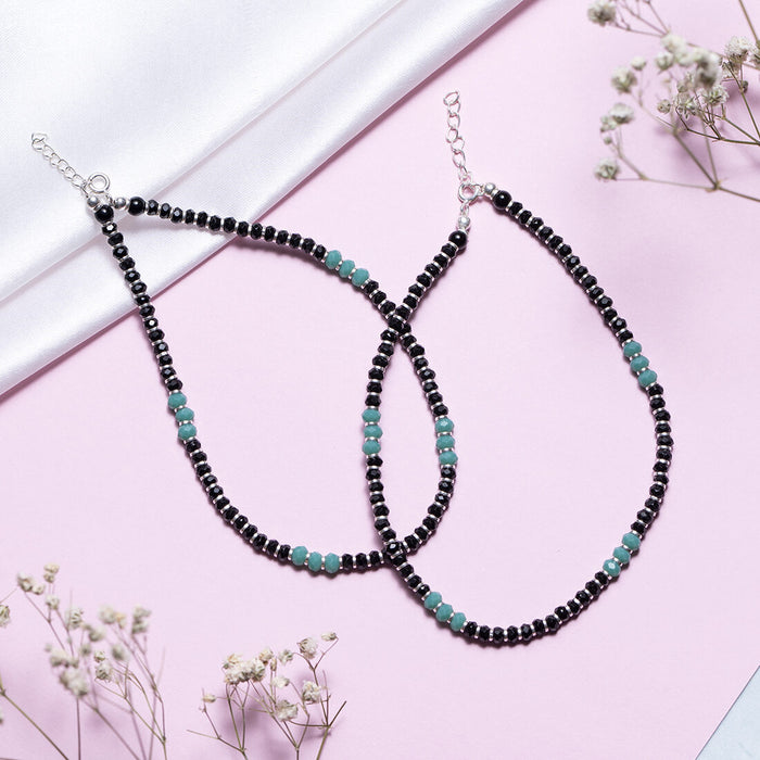 Timeless Sophistication Rhodium Plated 925 Sterling Silver Anklet