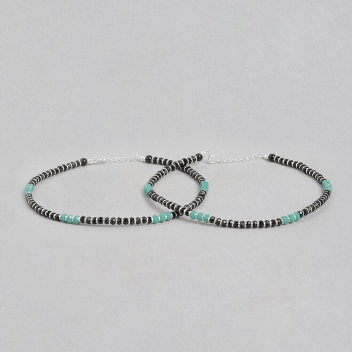Timeless Sophistication Rhodium Plated 925 Sterling Silver Anklet