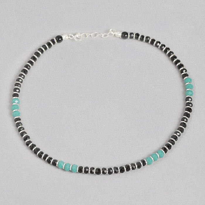 Timeless Sophistication Rhodium Plated 925 Sterling Silver Anklet