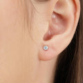 Tiny Evil Eye 925 Silver Earrings