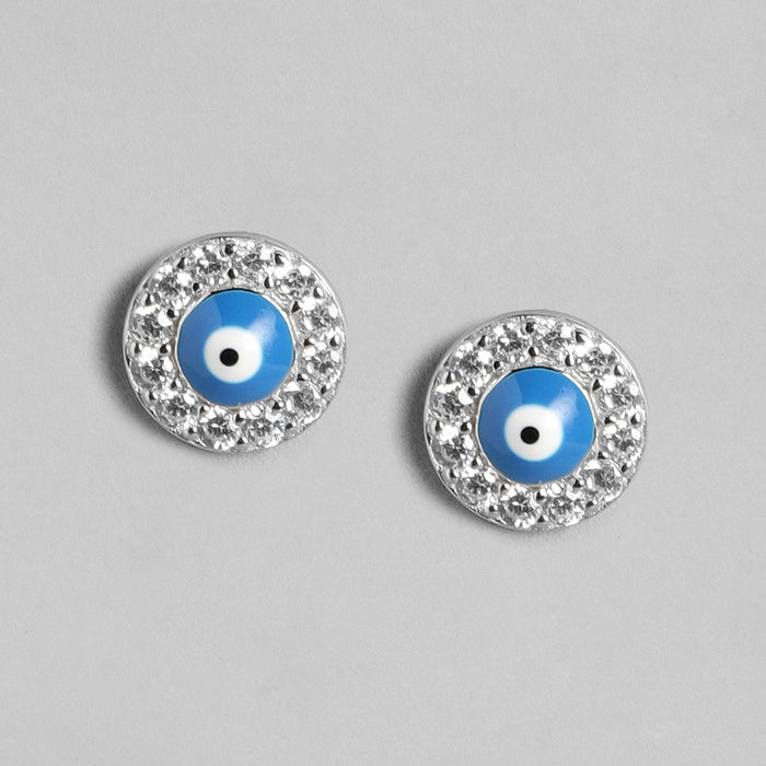 Tiny Evil Eye Stares 925 Silver Stud Earrings