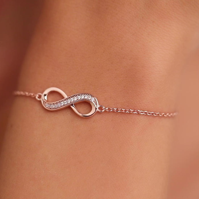 To Infinity and Beyond Rose Gold 925 Silver Bracelet
