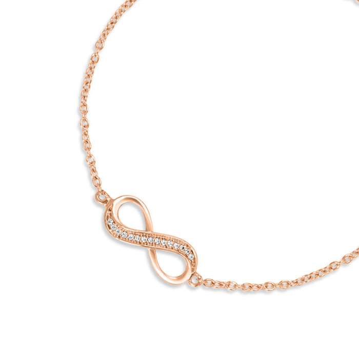 To Infinity and Beyond Rose Gold 925 Silver Bracelet