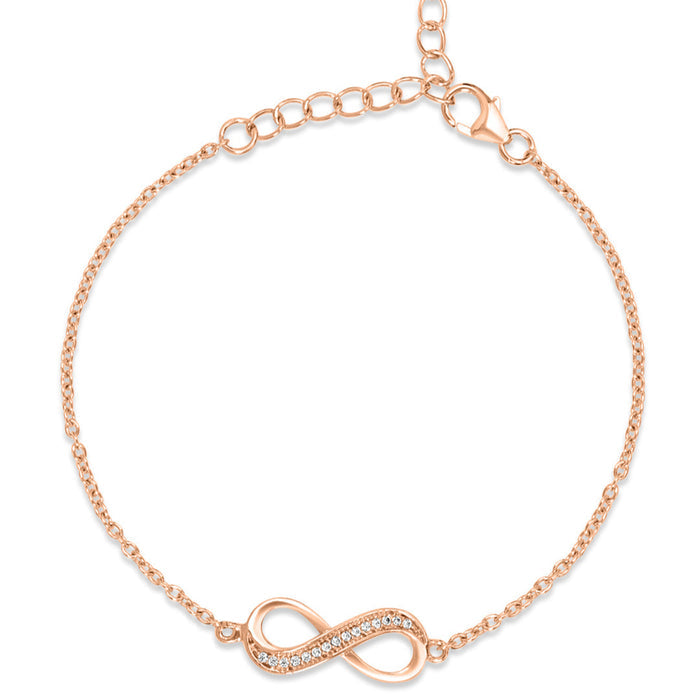 To Infinity and Beyond Rose Gold 925 Silver Bracelet