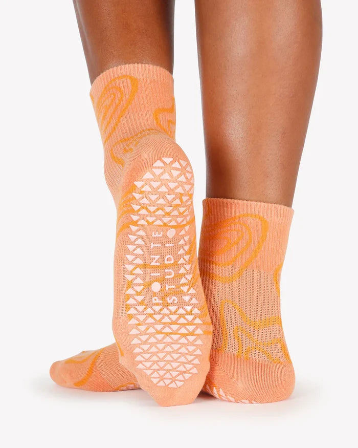Topo Ankle Grip Sock Coral