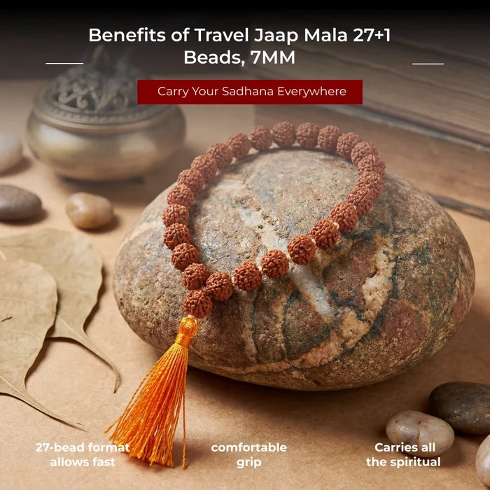 Travel Jaap Mala 27+1 Beads, 7MM - view 3