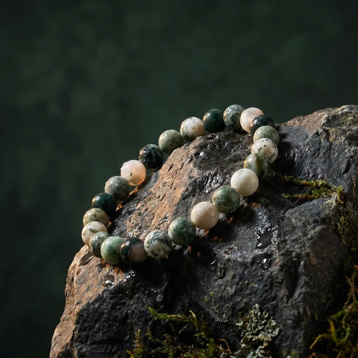 Tree Agate Stone Bracelet
