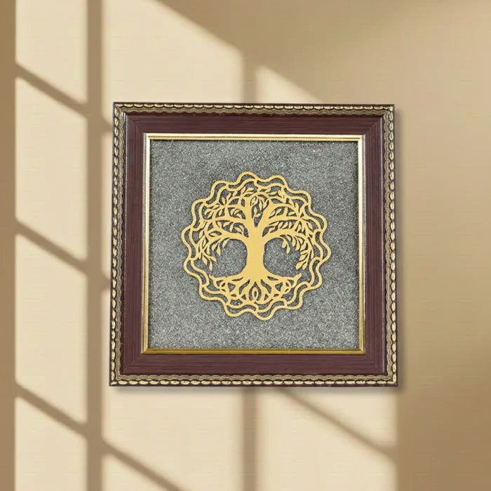 Tree of Life Raw Pyrite Frame | Symbol for Growth & Connection