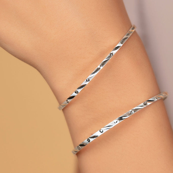 Trendy & Minimal 925 Sterling Silver Bangles