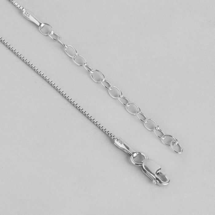Triangle CZ Elegance Rhodium-Plated 925 Sterling Silver Pendant with Chain