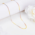Trilogy of Radiance Triple Tone Plated 925 Sterling Silver Chain