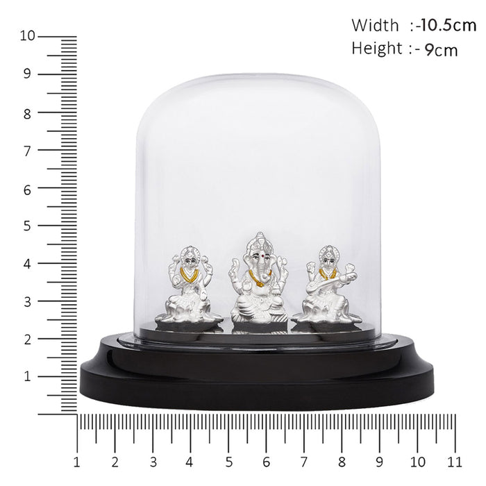 Trinity of Divine Elegance Rhodium-Plated 999 Sterling Silver Idol Ensemble