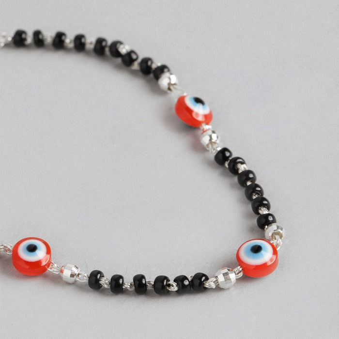 Triple Evil Eye 925 Sterling Silver Beaded Bracelet