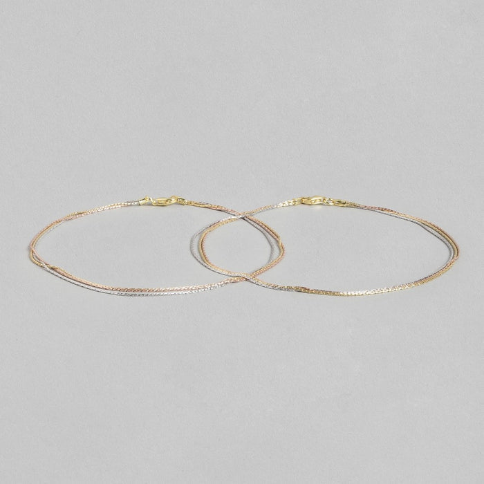 Triple Layered Chain 925 Sterling Silver Anklet