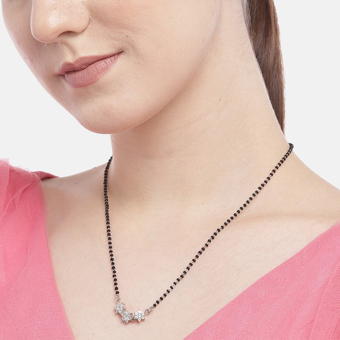 Triple Star 925 Silver Mangalsutra