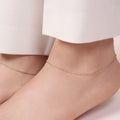 Triple Tone 925 Sterling Silver Anklet