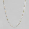 Triple Tone Classic 925 Sterling Silver Cable Chain