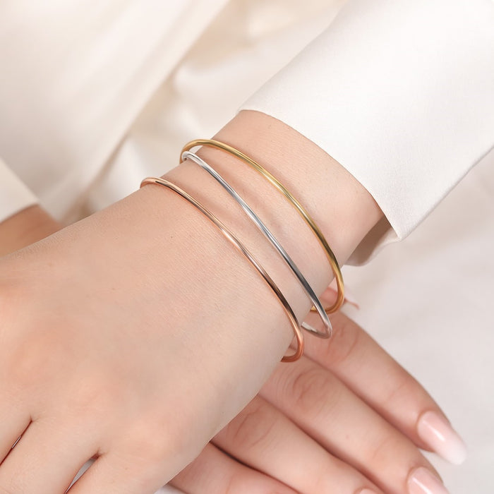 Triple Tone Harmony 925 Sterling Silver Combo Bracelets