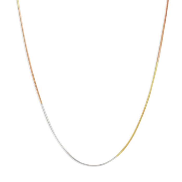 Triple Tone Serpent 925 Sterling Silver Snake Chain