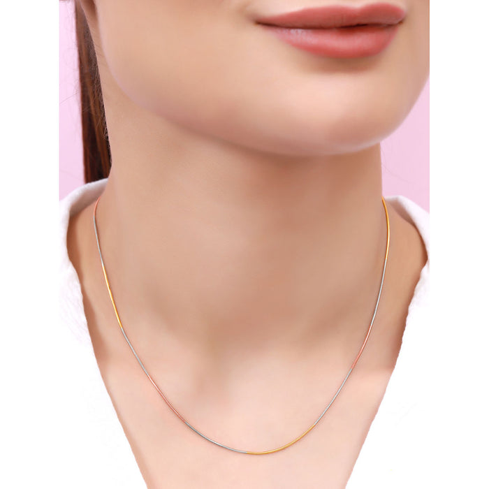 Triple Tone Serpent 925 Sterling Silver Snake Chain
