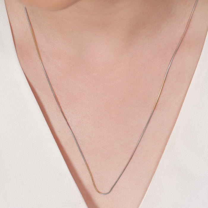 Triple Tone Serpent 925 Sterling Silver Snake Chain