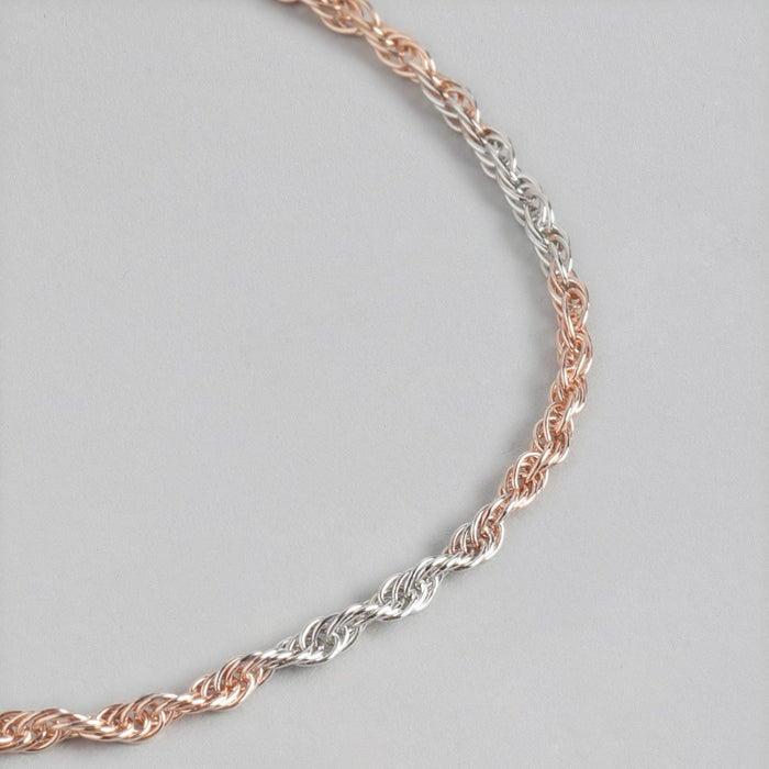 Triple Toned Chain Link 925 Sterling Silver Bracelet
