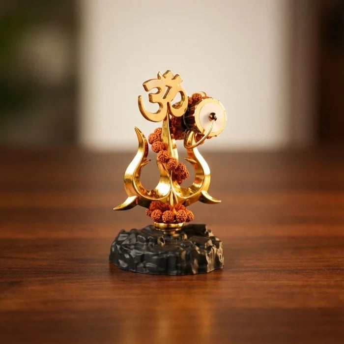 Trishul Damroo with Original Rudraksha