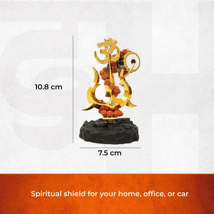 Trishul Damroo with Original Rudraksha