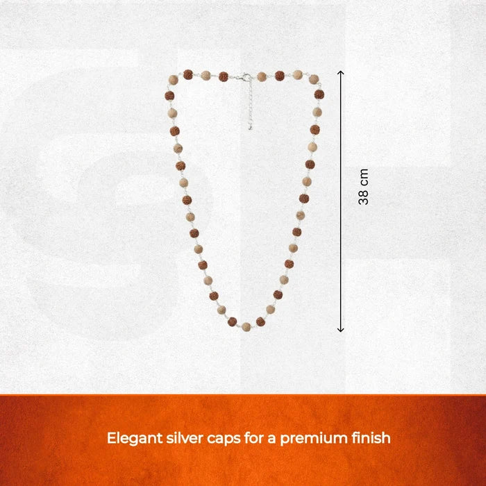 Tulsi Rudraksha Mala Silver Cap 54 beads - view 2