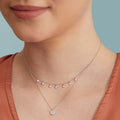 Twice the beauty 925 Silver Necklace