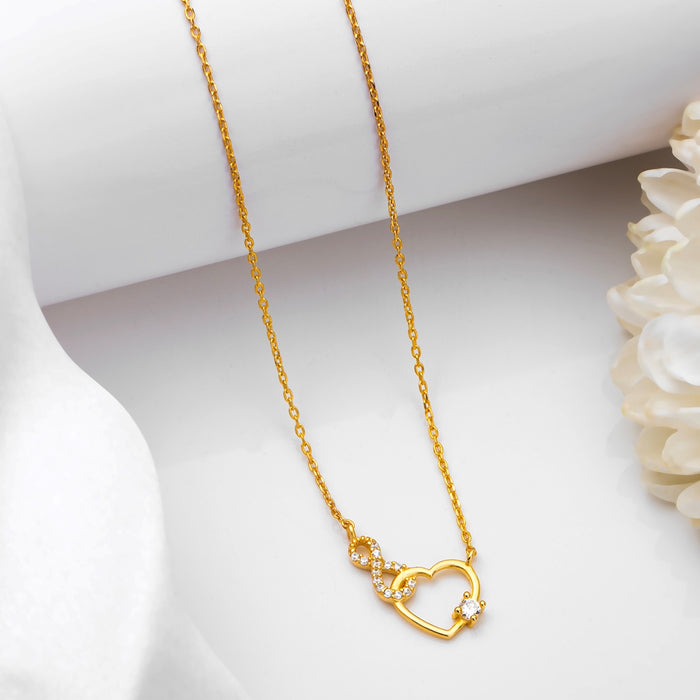 Twilight Sparkle Gold-Plated Cubic Zirconia 925 Sterling Silver Necklace