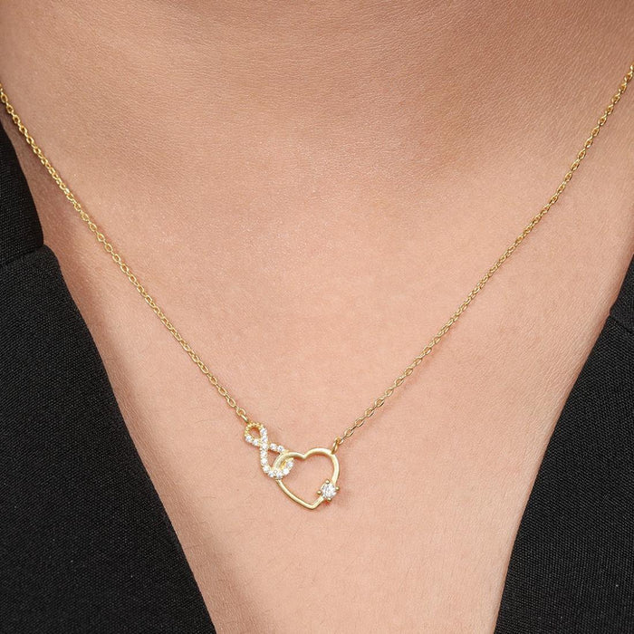 Twilight Sparkle Gold-Plated Cubic Zirconia 925 Sterling Silver Necklace