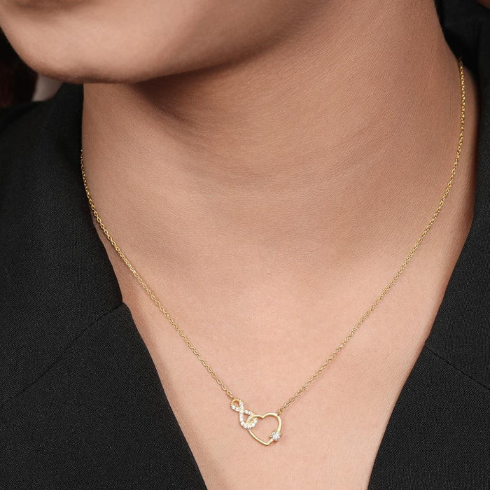 Twilight Sparkle Gold-Plated Cubic Zirconia 925 Sterling Silver Necklace