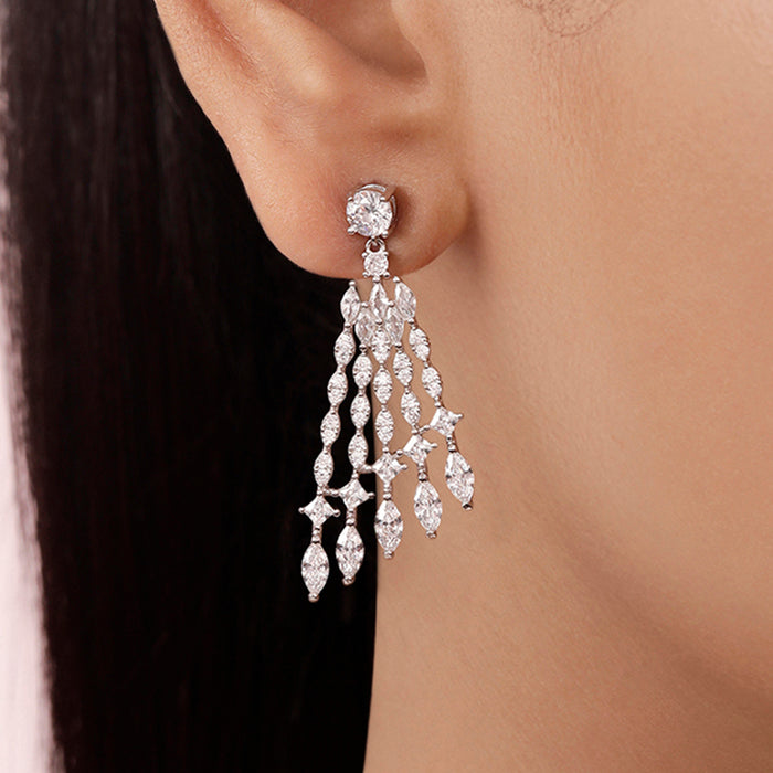 Twilight Sparkle Rhodium Plated 925 Sterling Silver Earrings