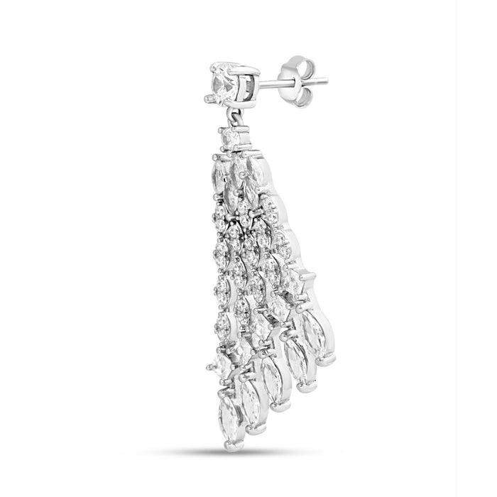 Twilight Sparkle Rhodium Plated 925 Sterling Silver Earrings