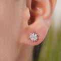 Twilight Sparkle Rhodium Plated 925 Sterling Silver Star Earrings
